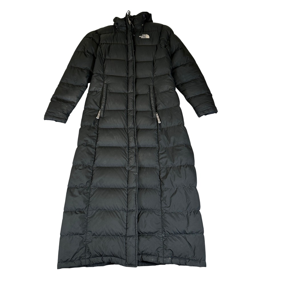 The North Face Triple C Parka Black Goose Down Long Puffer Coat Womens XS